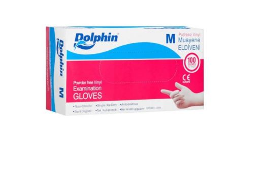Dolphin Pudrasız Vinil Eldiven M 100 Adet
