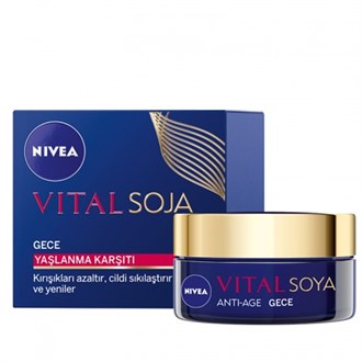 Nivea Vital Soya Yaşlanma Karşıtı 50 ml Gece Bakım Kremi