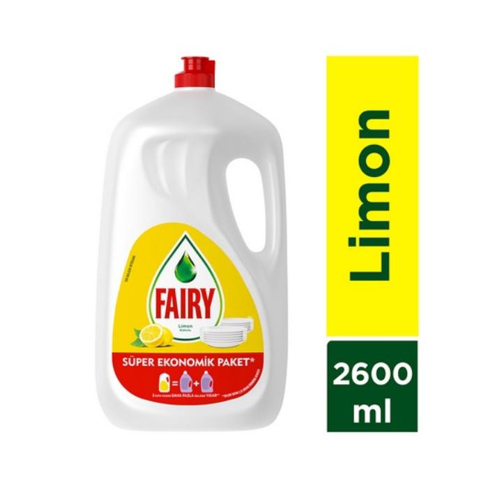 Fairy Sıvı Bulaşık Deterjanı Limon 2600 ml
