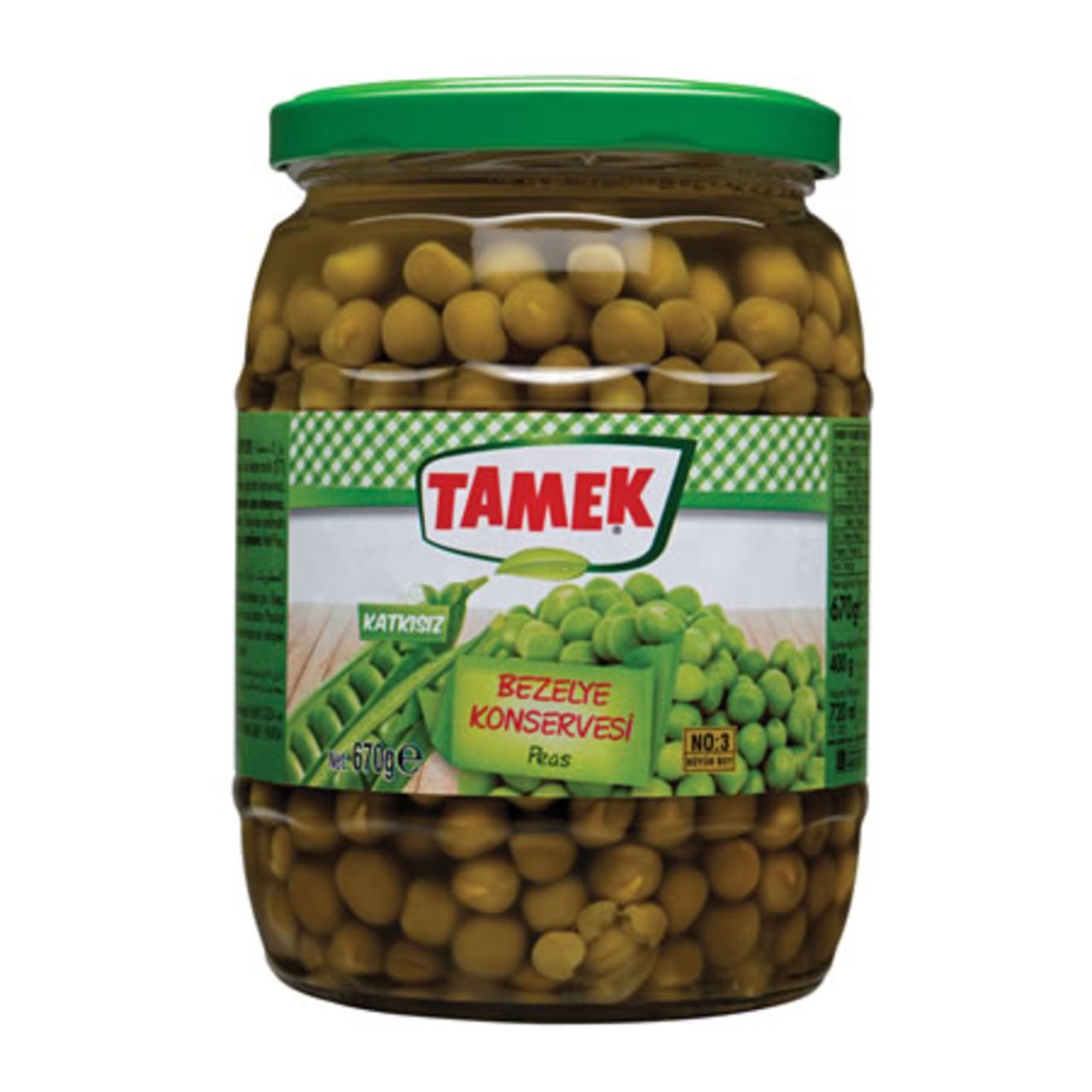 Tamek Bezelye Konservesi Cam 670 gr