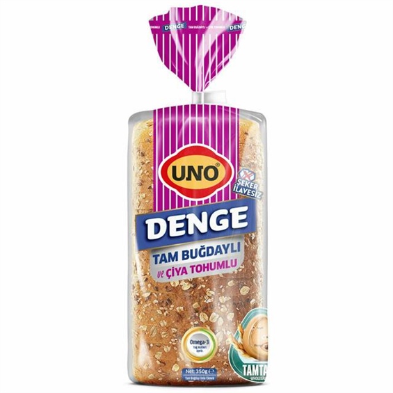 Uno Denge Tam Buğdaylı ve Çiya Tohumulu Ekmek 350 gr