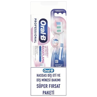 Oral-B Hassasiyet Diş Eti ve Rahatlama Diş Macunu 50 ml + Gentle Care Diş Fırçası Hediyeli