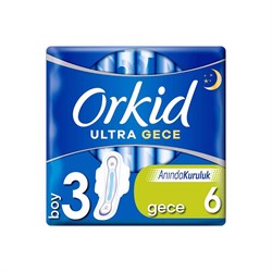 Orkid Ultra Extra Hijyenik Ped Gece 6lı