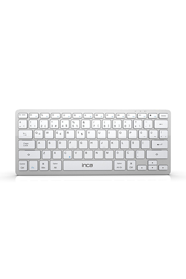 Inca Ibk-565Bt Bluetooth  5.0 Rechargeable Smart  Silver  Keyboard