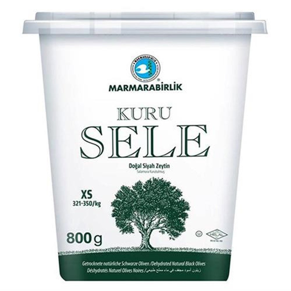 Marmarabirlik Kuru Sele Siyah Zeytin XS 800 kg