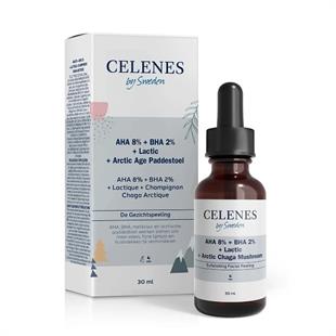 Celenes by Sweden Aha + Bha + Lactic + Arctic Chaga Musroom Cilt Bakım Serumu 30 ml