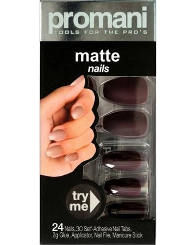 Promani Matte Takma Tırnak Kiti Koyu Bordo Pr-5018