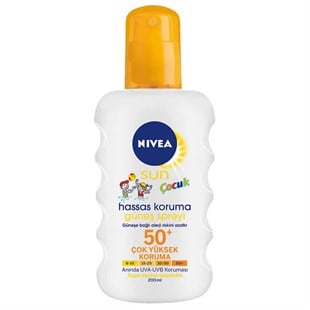 Nivea Sun Kids Güneş Spreyi Hassas Koruma Kokusuz SPF50 200 ml