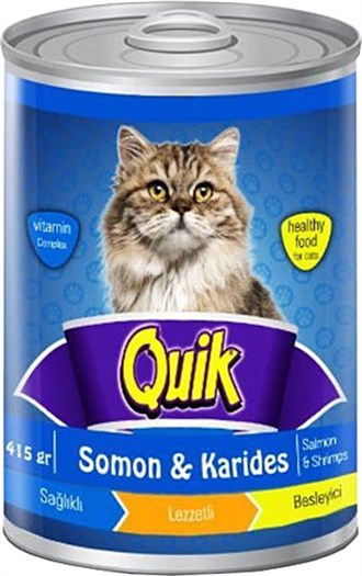 Quik Somon ve Karidesli 415 gr Yetişkin Kedi Konservesi