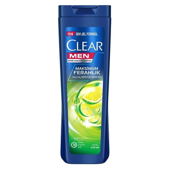 Clear Men Kepeğe Karşı Etkili Şampuan Maksimum Ferahlık Yağlı Saç Derisi İçin Limon Özlü 350 ml