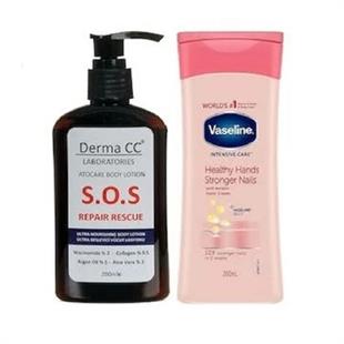 Derma CC Laboratories Atocare S.O.S Lotion 200 ml + Vaseline El ve Tırnak Bakım Losyonu 200 ml