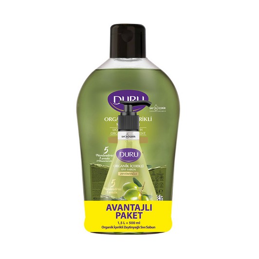 Duru Sıvı Sabun Zeytin Çiçeği 1,5Lt + 500 ml