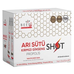 Bee'o Up Propolis Arı Sütü Kırmızı Ginseng Shot 15 x 25 ml