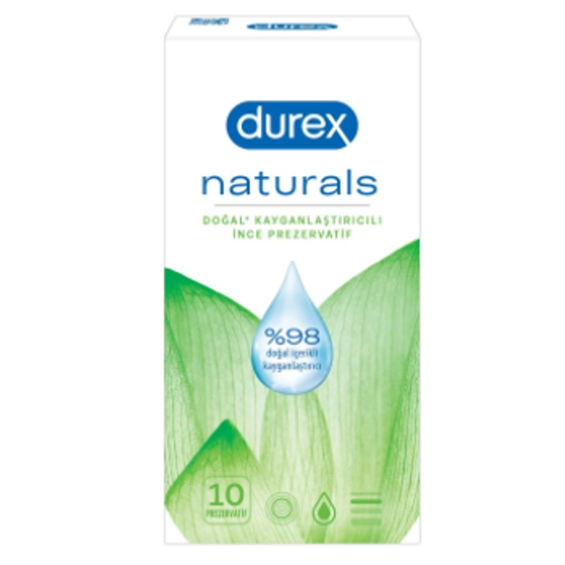 Durex Naturals Prezervatif 10'lu