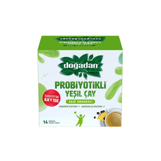Doğadan Probiyotikli Yeşil Çay 24 gr Açai-Ananaslı
