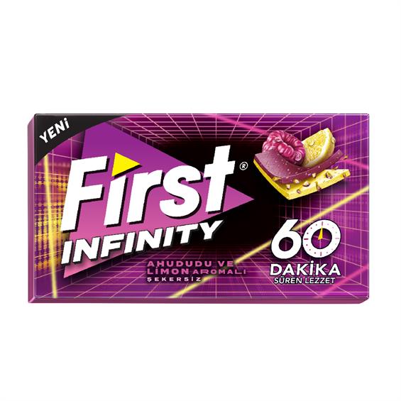 First 60 Dakika Limon Ahududu Şekersiz Sakız 27 gr