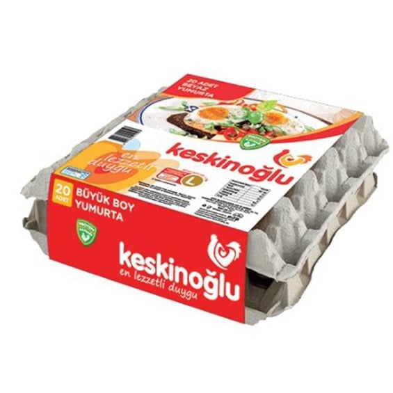 Keskinoğlu Yumurta 20'li (L) 63-73 gr