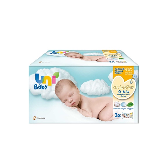 Uni Baby Yenidoğan Islak Havlu 40'lı 3 Adet