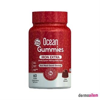 Ocean Gummies Iron Extra 60 Çiğnenebilir Jel Form