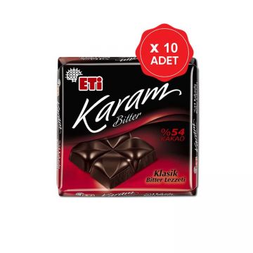 ETİ KARE KARAM %54 BİTTER 60 GR