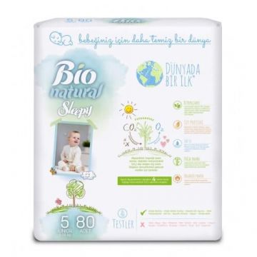 Sleepy Bio Natural Bebek Bezi 5 Numara 80 Adet Junior