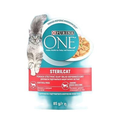 Purina One Pouch Yaş Kısır Kedi Maması Hindi Etli 85 gr