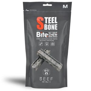 Steel Bone Dental Biftekli Diş Kemiği Medium 99gr 3 adet
