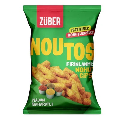 Züber Noutos Fırınlanmış Nohut Cips Kajun Baharatları 55 gr