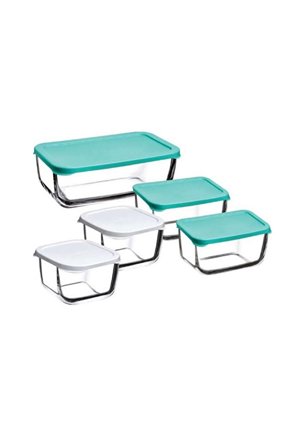 Paşabahçe Snowbox Saklama Kabı Seti 5'li Yeşil
