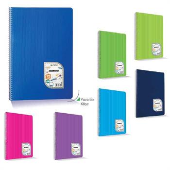 Çınar Defter Spiralli (Telli) Pp Kapak 1 Ortalı 72 Yaprak Kareli A5 Küçük