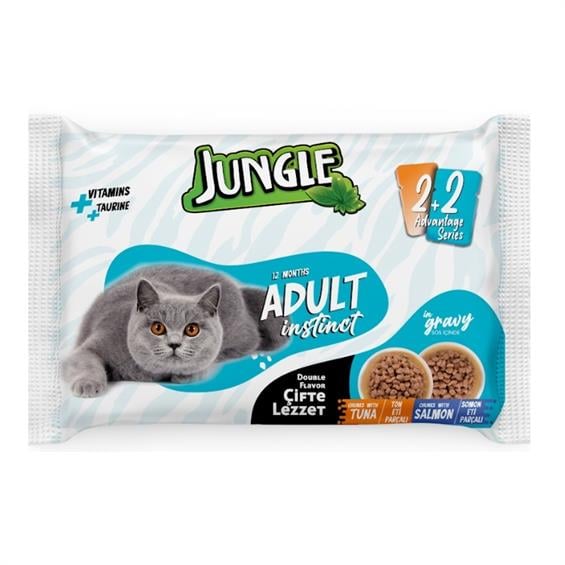 Jungle Pouch Çifte Lezzet 2+2 Tonbalığı ve Somonlu
