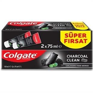 Colgate Charcoal Clean Diş Macunu 75 ml 2'li