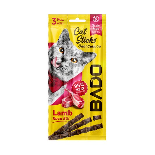 BADO KEDİ ÖDÜL ÇUBUĞU 15 GR KUZU ETLİ