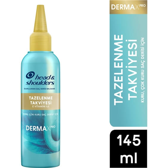 Head & Shoulders Dermaxpro Tazelenme Takviyesi, E-Vitamini İçeren Kepek Karşıtı Saç Derisi Balsamı 145 ml