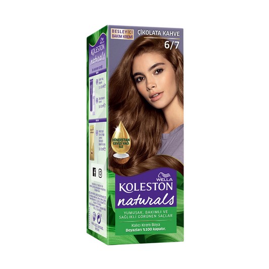 KOLESTON NATURALS Naturals Saç Boyası Çikolata Kahve 6-7