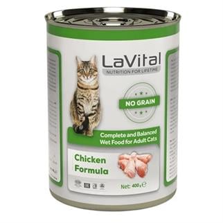 Lavital Tavuklu Tahılsız Ezme Kedi Konservesi 400gr