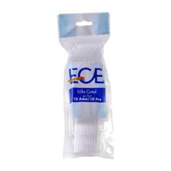 Ece Lüks Plastik Çatal 10'lu
