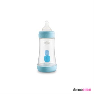 Chicco İntui-flow System 5 Perfect 2m + Biberon 240 ml - Mavi