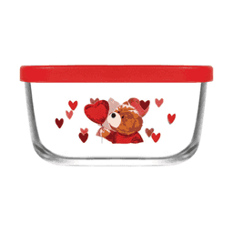 Teddy Bear Round Saklama Kabı 380 Cc