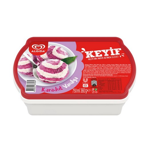 Algida Keyif Karadut - Vanilya 750 ml