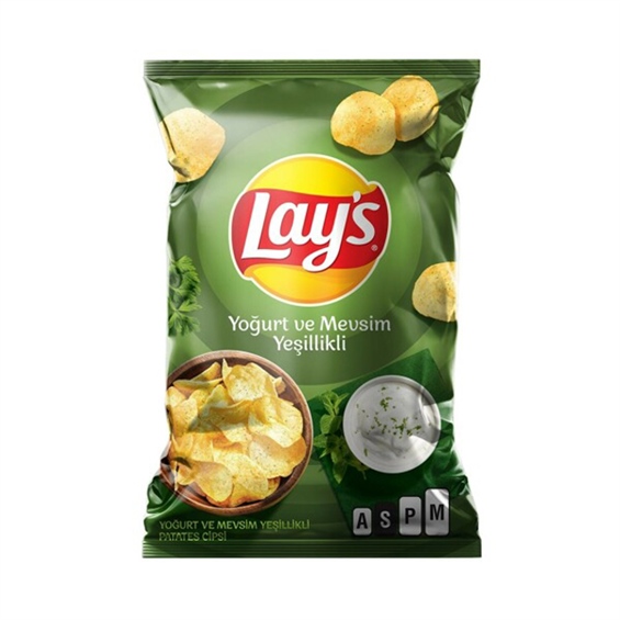 Lay'S Yoğurt & Mevsim Yeşillikli Patates Cipsi Süper Boy 107 Gr
