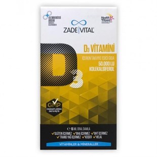 Zade Vital Vitamin D3 Oral Damla 15 ml
